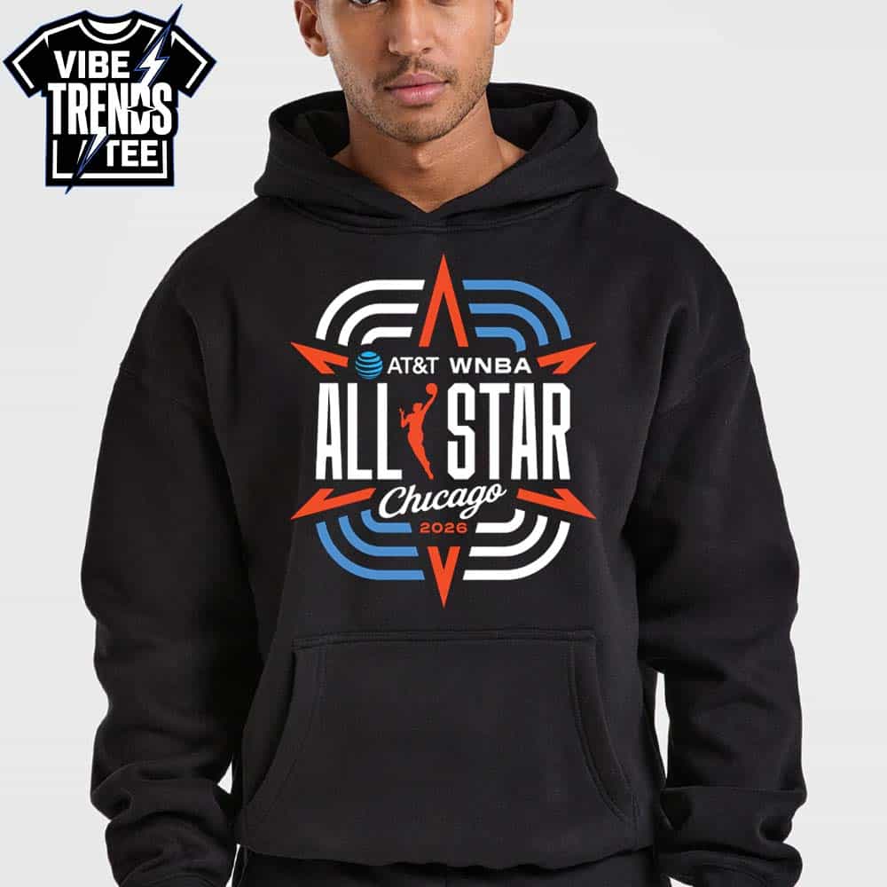 AT And T WNBA All-Star Chicago 2026 Logo Black Short T-Shirt AT And T WNBA All-Star Chicago 2026 Logo Black Short T-Shirt