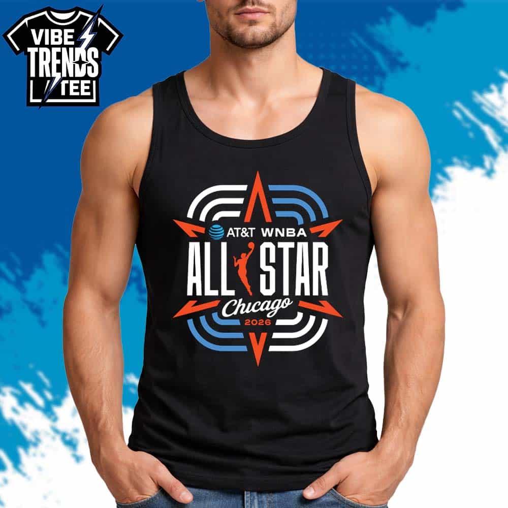 AT And T WNBA All-Star Chicago 2026 Logo Black Short T-Shirt AT And T WNBA All-Star Chicago 2026 Logo Black Short T-Shirt