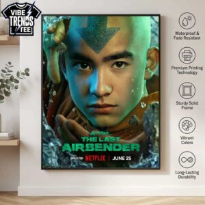 Aang Character Posters For Avatar The Last Airbender Season 2 Premiering June 25 2026 On Netflix Gallery-Style Poster Canvas