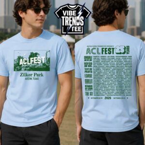 Austin City Limits Music Festival 2026 Rock Island Lineup Tee For Austin TX 25 Years ACL At Zilker Park On October 2-4 And 9-11 2026 Short T-Shirt