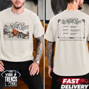 Bright Eyes 2026 Anniversary Show Tee For Red Rocks And Hollywood HIlls And Forest Hills On May 6th 23rd And June 6th 2026 Short T-Shirt