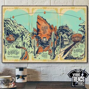 Bright Eyes Full Show 2026 Anniversary Poster For Red Rocks And Hollywood HIlls And Forest Hills On May 6th 23rd And June 6th 2026 Poster Canvas