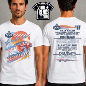 Carolina Country Music Fest 2026 CCMF26 Race Car Tee For June 4–7 2026 In Myrtle Beach SC White Short T-Shirt