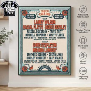 Country Calling Festival 2026 Lineup Poster For Ocean City MD On October 2 And 3 2026 Premium Poster Canvas