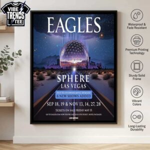 Eagles Band 2026 Live in Concert Sphere Las Vegas On September 18 19 And November 13 14 And 27 28 Poster Canvas