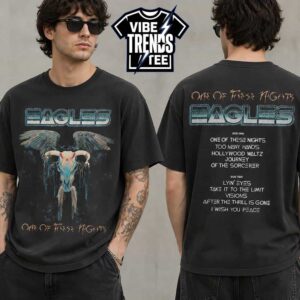 Eagles One Of These Nights Black Tee 2026 Side One And Side Two 2026 Two Sided Washed T-Shirt