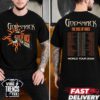 Godsmack Flame Guitar Long Sleeve Tee For The Rise of Rock Tour 2026 Long Sleeve Navy T-Shirt