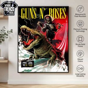 Guns N Roses Hollywood FL 2026 Night One Poster Tonight Kicking Off F1 Miami Grand Prix At Hard Rock Live On April 30 2026 Premium Poster Canvas