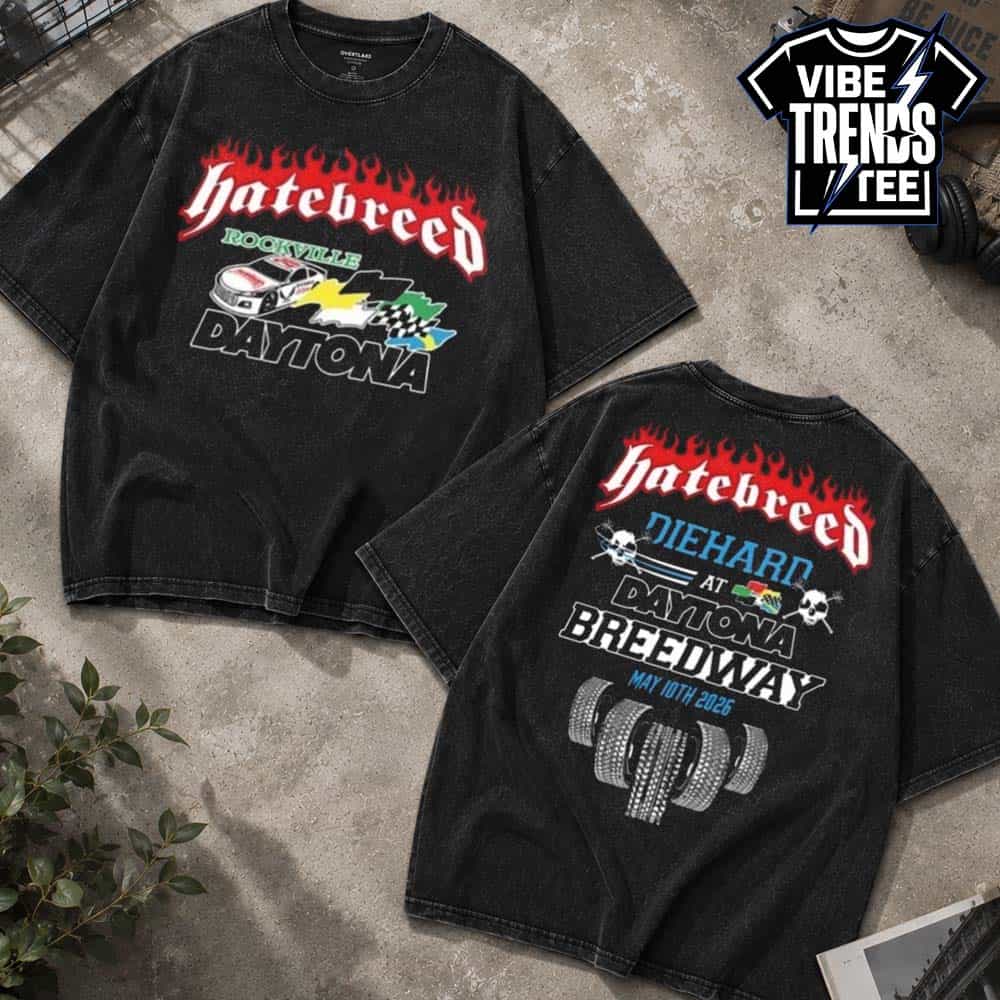 Hatebreed Welcome To Rockville 2026 Merch Tee For Daytona International Speedway On May 10th 2026 Washed T-Shirt Hatebreed Welcome To Rockville 2026 Merch Tee For Daytona International Speedway On May 10th 2026 Washed T-Shirt