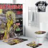 Iron Maiden Piece of Mind Album 1983 Classic Heavy Metal Masterpiece Bathroom Mat Set With Shower Curtain