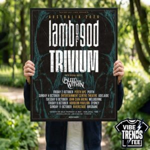 Lamb of God x Trivium Australia October 2026 Date List With Special Guests Bleed From Within Gallery-Style Poster Canvas
