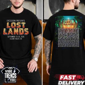 Lost Lands Festival 2026 Legend Valley OH Poster Lineup For September 18-20 2026 At Legend Valley Ohio Two Sided Short T-Shirt