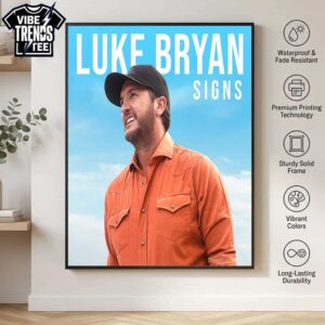 Luke Bryan Signs New Album Out September 18th 2026 Premium Poster Canvas