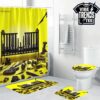 Metallica And Justice for All Album 1988 Stone Statue Aesthetic Bathroom Mat Set With Shower Curtain