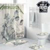 Metallica Death Magnetic Album Stark Coffin Graphic High-Impact Bathroom Mat Set With Shower Curtain