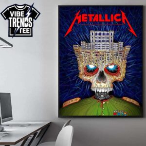 Metallica Bucharest 2026 Venue Poster Palace of the Parliament Skull For May 13 2026 At Arena Nationala M72 Bucharest Romania Poster No Framed Canvas