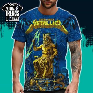 Metallica M72 Athens 2026 Main Show Poster For Greece Cover Zeus Electric Chair At Olympic Stadium On Saturday May 9 2026 All Over Print Shirt