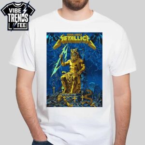 Metallica M72 Athens 2026 Main Show Poster For Greece Cover Zeus Electric Chair At Olympic Stadium On Saturday May 9 2026 White Short T-Shirt