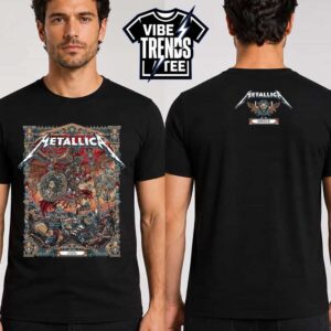 Metallica M72 Athens 2026 Pop Up Tee Athens Greece At Olympic Stadium On May 9 Tour 2026 Two Sided Print T-Shirt