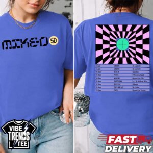 Mike D UK And EU Tour 2026 Merch Tee Cities List By Can Can Press Two Sided Print Short T-Shirt