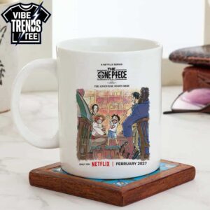 Netflix The One Piece Anime Remake Poster Sets Sail Releasing In February 2027 White Ceramic Mug