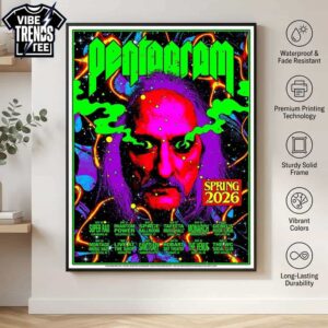 Pentagram Last Rites Spring Tour 2026 Poster Dates List For May 20 To May 31 High-Quality Poster Canvas