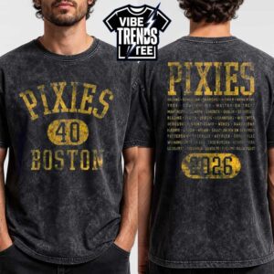 Pixies P40 Boston Collegiatee Tee For 40th Anniversary Tour 2026 Asia Washed T-Shirt