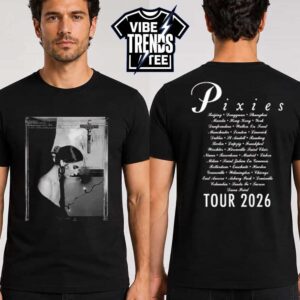 Pixies P40 Framed Rosa Tee For 40th Anniversary Tour 2026 Asia Black Unisex T-Shirt