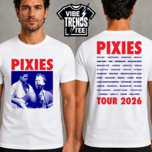 Pixies P40 Francis Santiago Tee For 40th Anniversary Tour 2026 Asia Two Sided Print White T-Shirt