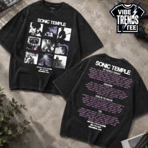 Polaroid Live Tee Sonic Temple 2026 Art And Music Festival For May 14-17 2026 In Columbus OH Black Washed T-Shirt