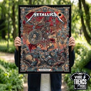 Pop-Up M72 Athens 2026 Metallica Poster By Juan Ma Orozco In Greece At Olympic Stadium On May 9 Tour 2026 Poster Canvas
