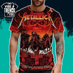 Pop-Up M72 Bucharest 2026 Metallica Poster By Maxx242 In Bucharest Romania At Arena Nationala On May 13 2026 All Over Print Shirt