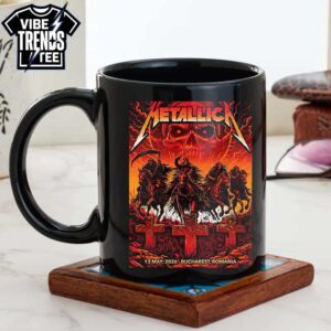Pop Up M72 Bucharest 2026 Metallica Poster By Maxx242 In Bucharest Romania At Arena Nationala On May 13 2026 Ceramic Mug
