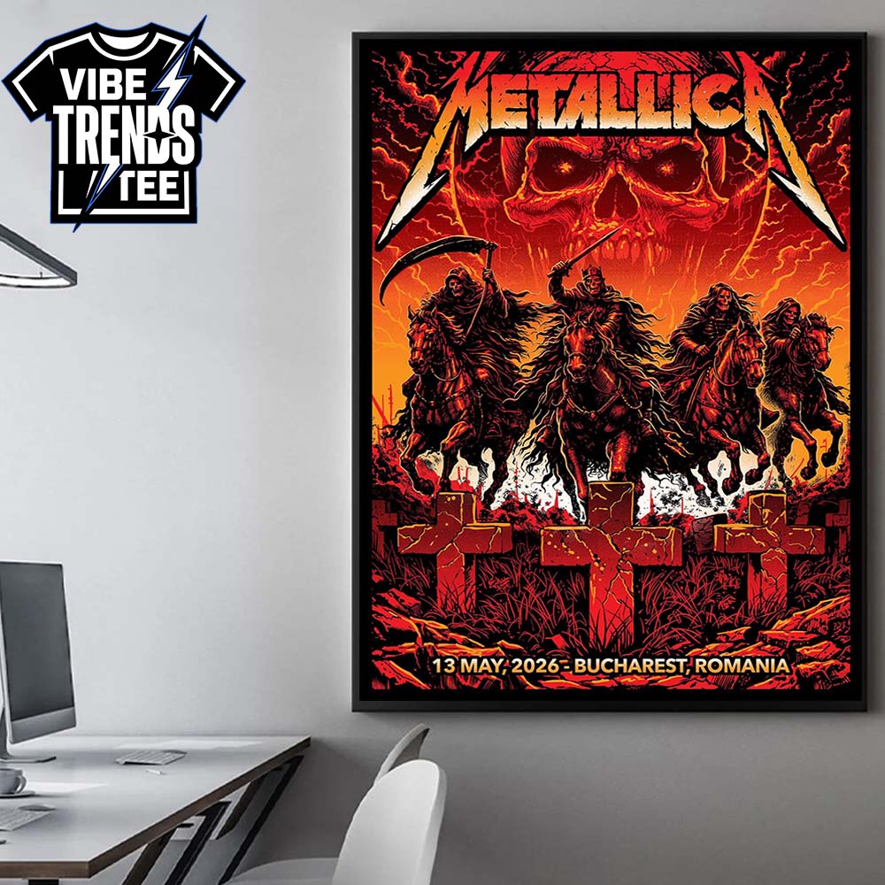 Pop-Up M72 Bucharest 2026 Metallica Poster By Maxx242 In Bucharest Romania At Arena Nationala On May 13 2026 Professional Poster Canvas Pop-Up M72 Bucharest 2026 Metallica Poster By Maxx242 In Bucharest Romania At Arena Nationala On May 13 2026 Professional Poster Canvas