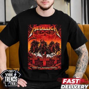 Pop-Up M72 Bucharest 2026 Metallica Poster By Maxx242 In Bucharest Romania At Arena Nationala On May 13 2026 Short T-Shirt