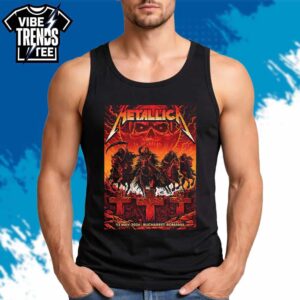 Pop Up M72 Bucharest 2026 Metallica Poster By Maxx242 In Bucharest Romania At Arena Nationala On May 13 2026 Tank Top T Shirt