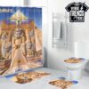 Iron Maiden The Number of the Beast Album Rock Music Fans Gift Bathroom Mat Set With Shower Curtain