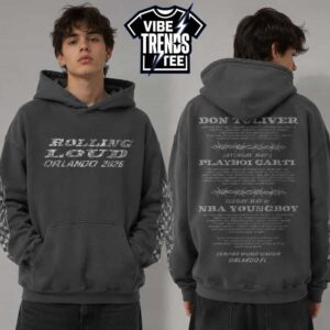 Rolling Loud Festival 2026 Hardstyle 26 Lineup Hoodie Tee For May 8–10 2026 In Orlando FL Hoodie Grey T-Shirt