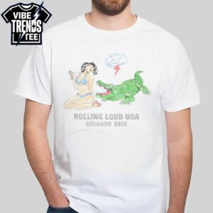 Rolling Loud Festival 2026 Mens Gator Vs Girl White Tee For May 8–10 2026 In Orlando FL White T-Shirt
