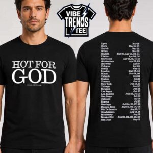 Rosalia Hot For God Tee For The Lux Tour 2026 Dates List Black Two Sided Print Black T-Shirt