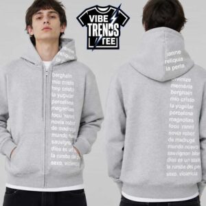 Rosalia LUX Track Tee For The Lux Tour 2026 Grey Zip Hoodie T-Shirt