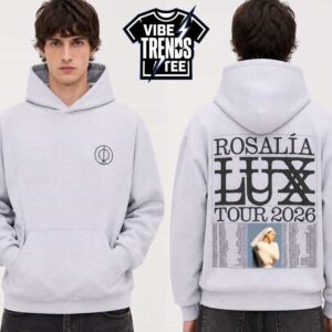 Rosalia The Lux Tour 2026 Merch Tee Logo And Dates List Two Sided Print Hoodie T-Shirt