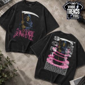 Sonic Temple 2026 Art And Music Festival Reaper Cyclone Tee For May 14-17 2026 In Columbus OH Black Washed T-Shirt